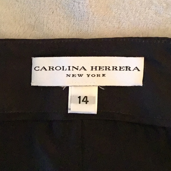 Carolina Herrera Silk Pencil Skirt, sz 14 - Picture 8 of 10